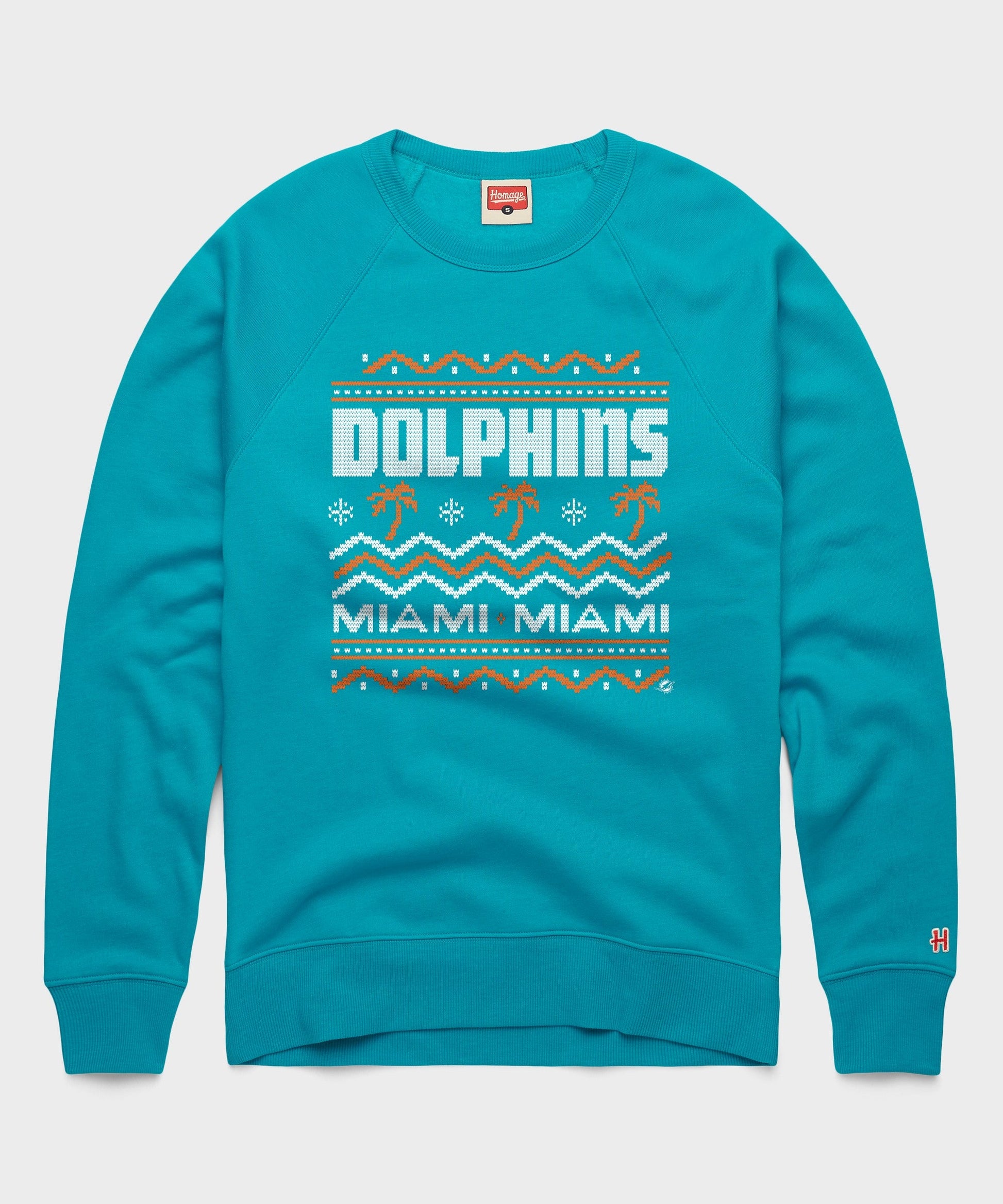 Miami Dolphins Holiday Crewneck