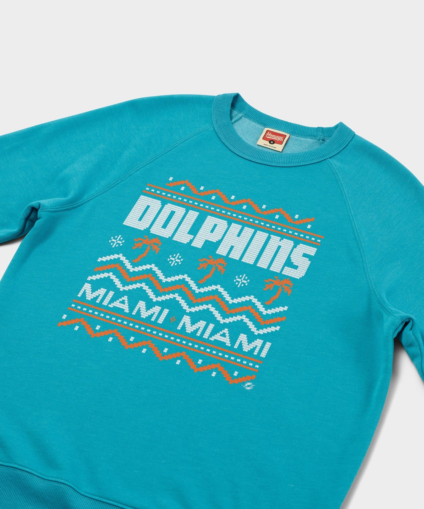 Miami Dolphins Holiday Crewneck