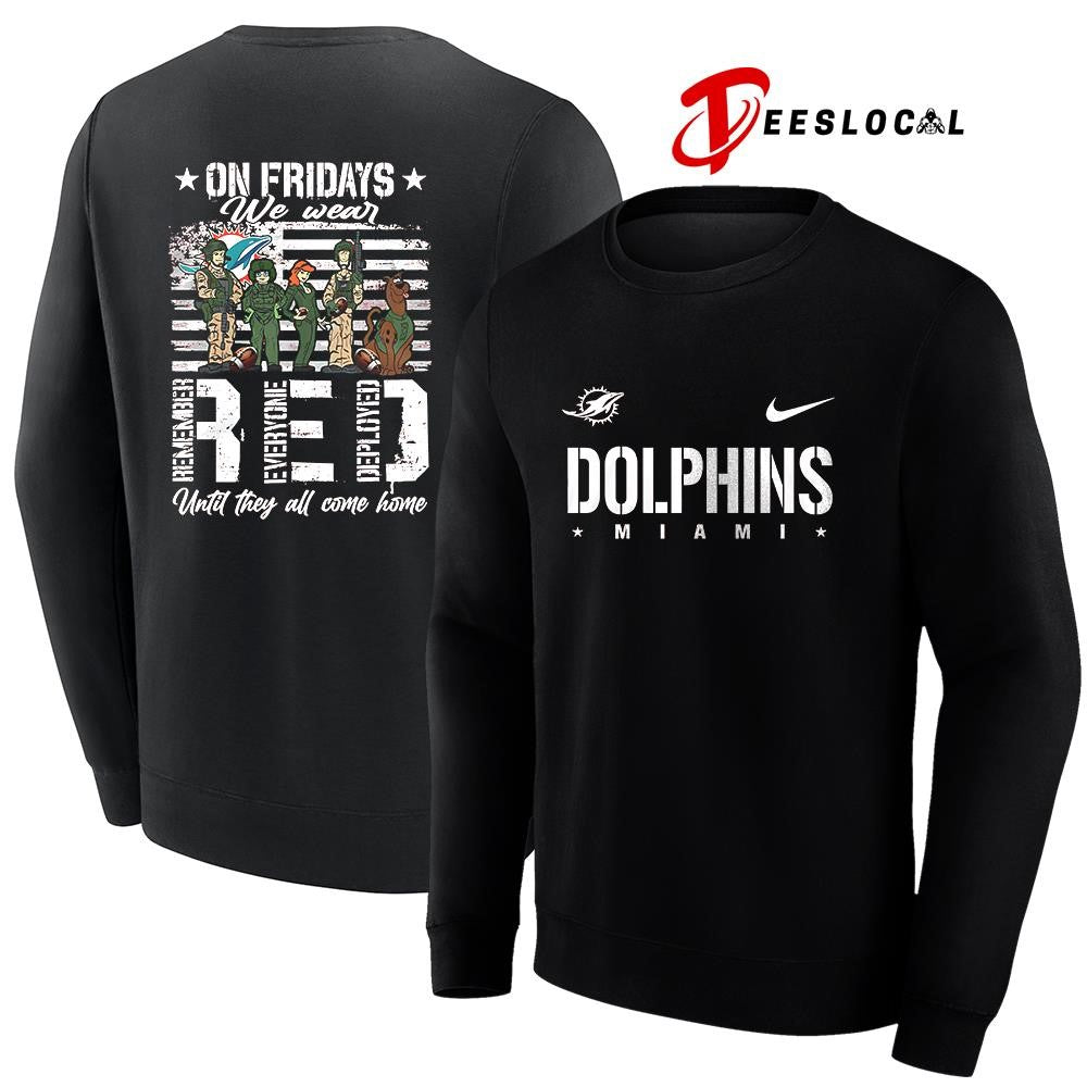 Miami Dolphins x Scooby Doo on friday we wear RED until they all come home shirt