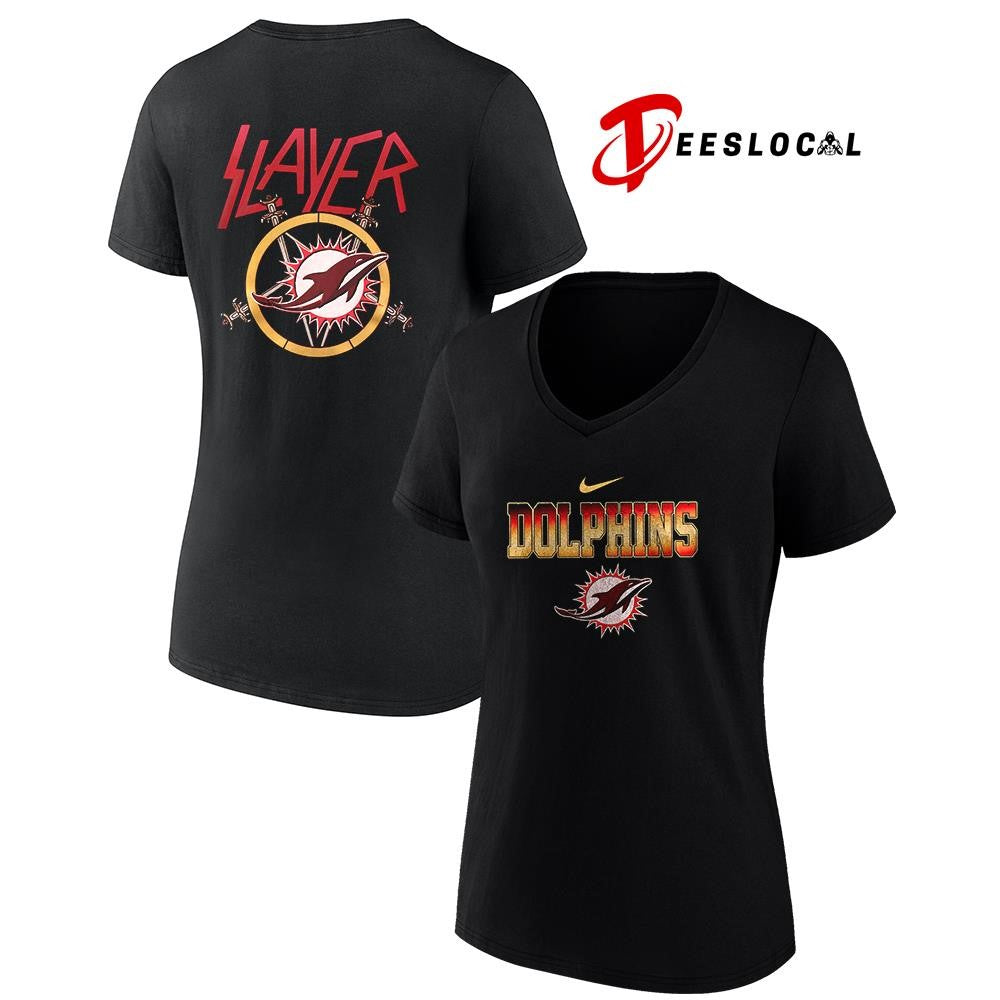 Miami Dolphins x Slayer logo shirt