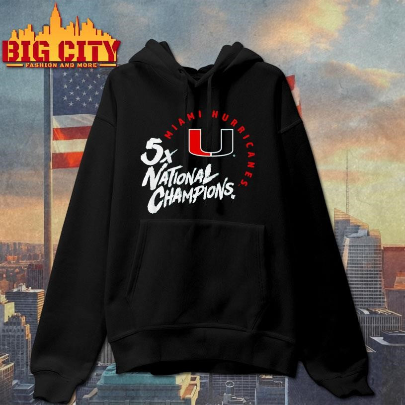 Miami Football Five-Time National Champions Shirt