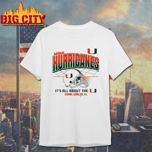 Miami Football Helmet Grid Shirt