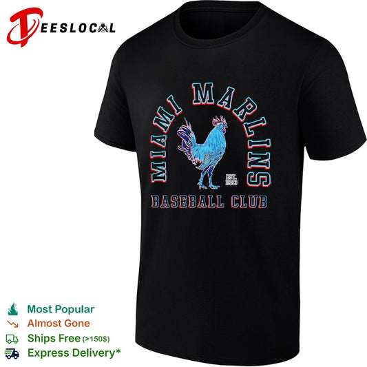 Miami Marlins Baseball Club Est 1993 Rooster Shirt