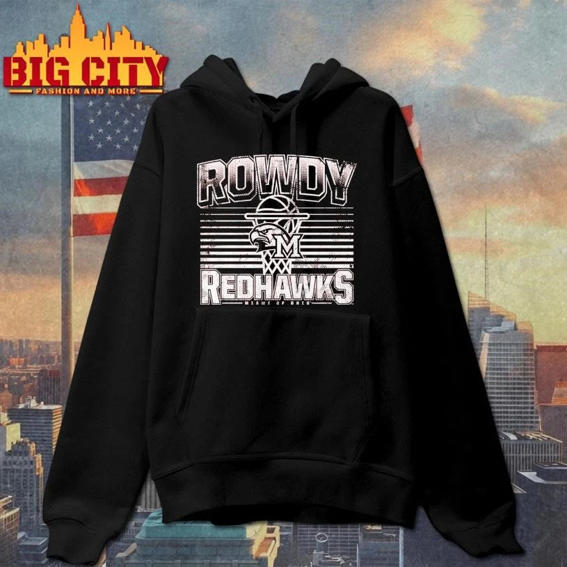 Miami (OH) Basketball Rowdy RedHawks Graphic Art Shirt