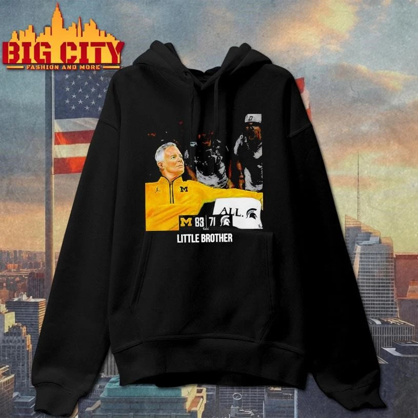Michigan 83 Michigan State 71 Dusty May Little Brother Graphic Shirt