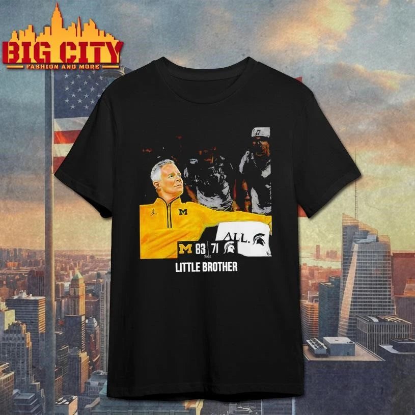 Michigan 83 Michigan State 71 Dusty May Little Brother Graphic Shirt