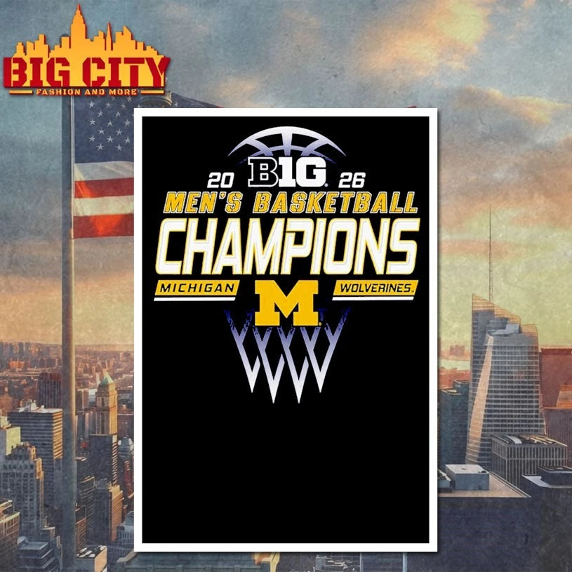 Michigan Wolverine 2026 BIG Men’s basketball Champions T-shirt