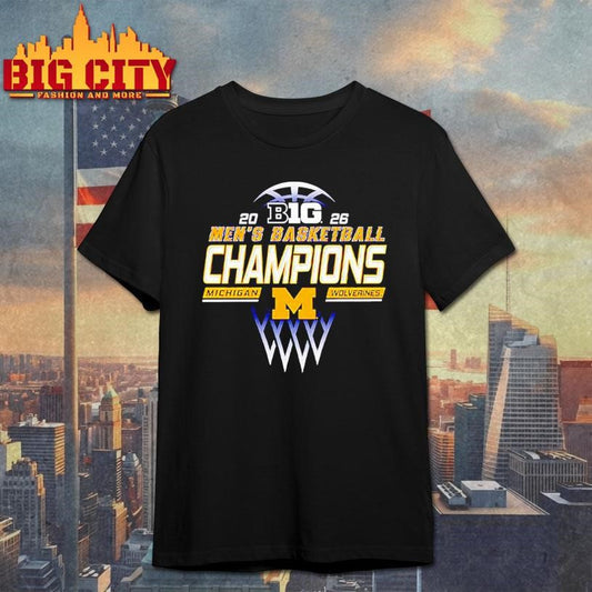 Michigan Wolverines 2026 Big Ten Men’s Basketball graphic Shirt