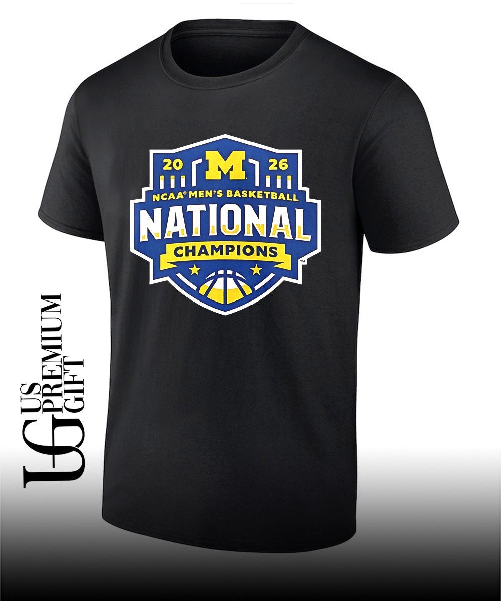 Michigan Wolverines 2026 NCAA Men’s Basketball National Champions logo T-shirt