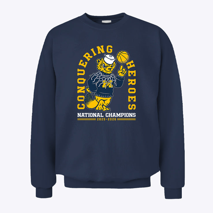Michigan Wolverines Conquering Heroes National Champions 2025 2026 Sweatshirt