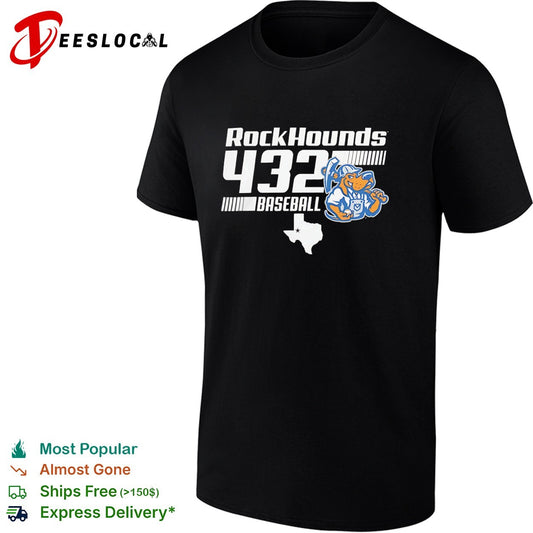 Midland RockHounds 432 Baseball Texas Map Mascot shirt