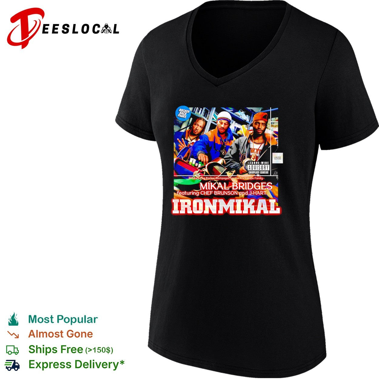 Mikal Bridges Jalen Brunson Josh Hart New York Knicks Ironmikal Parody Rap Album shirt