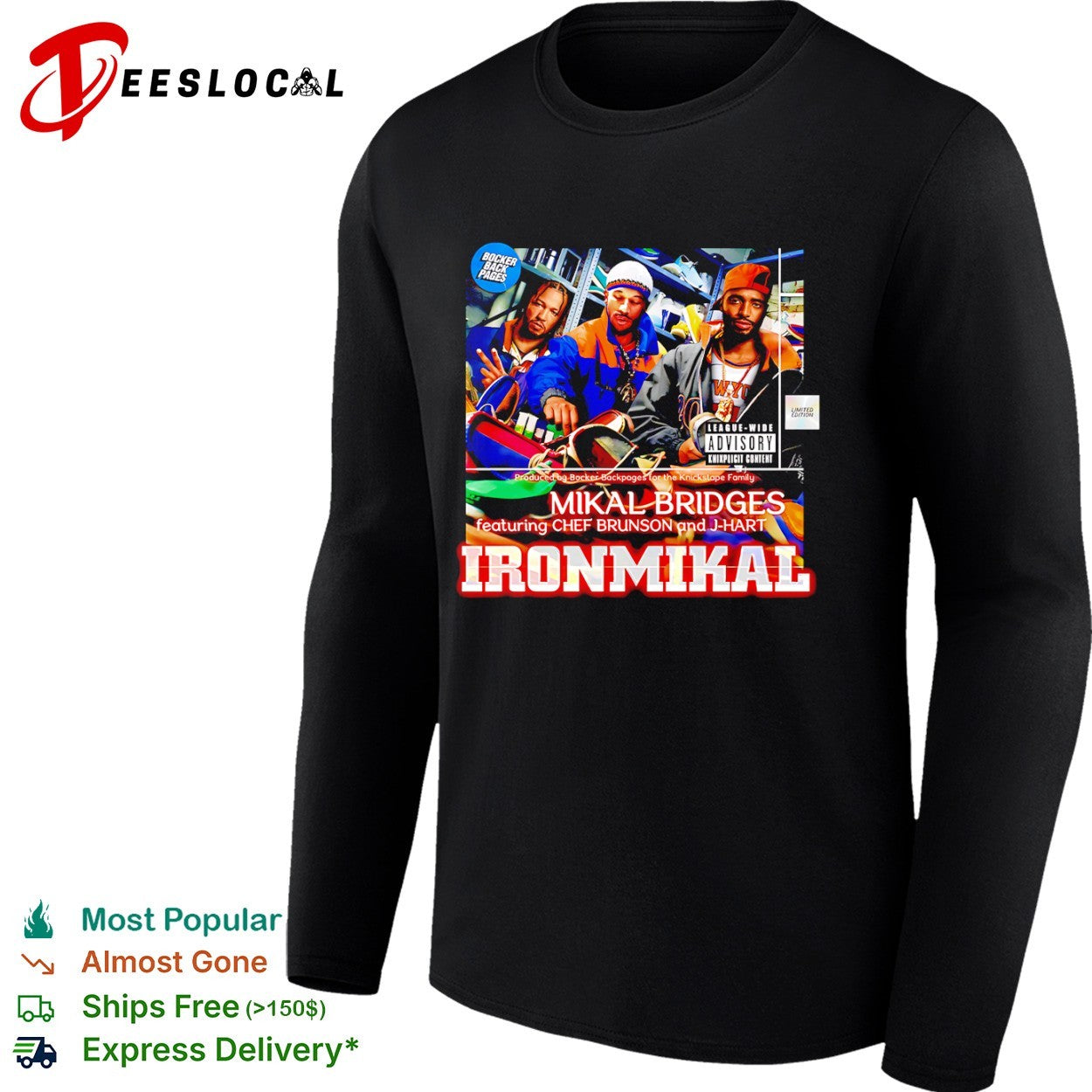 Mikal Bridges Jalen Brunson Josh Hart New York Knicks Ironmikal Parody Rap Album shirt