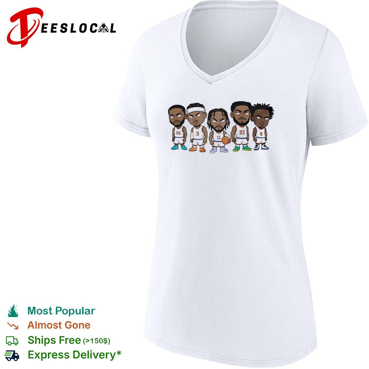 Mikal Bridges Josh Hart Jalen Brunson Karl Anthony Towns OG Anunoby New York Knicks shirt