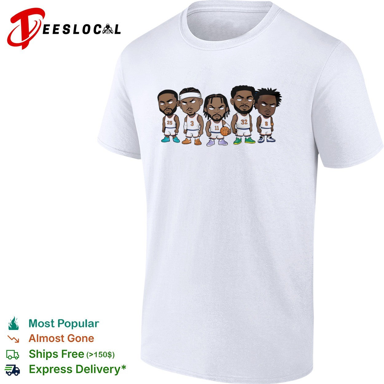 Mikal Bridges Josh Hart Jalen Brunson Karl Anthony Towns OG Anunoby New York Knicks shirt