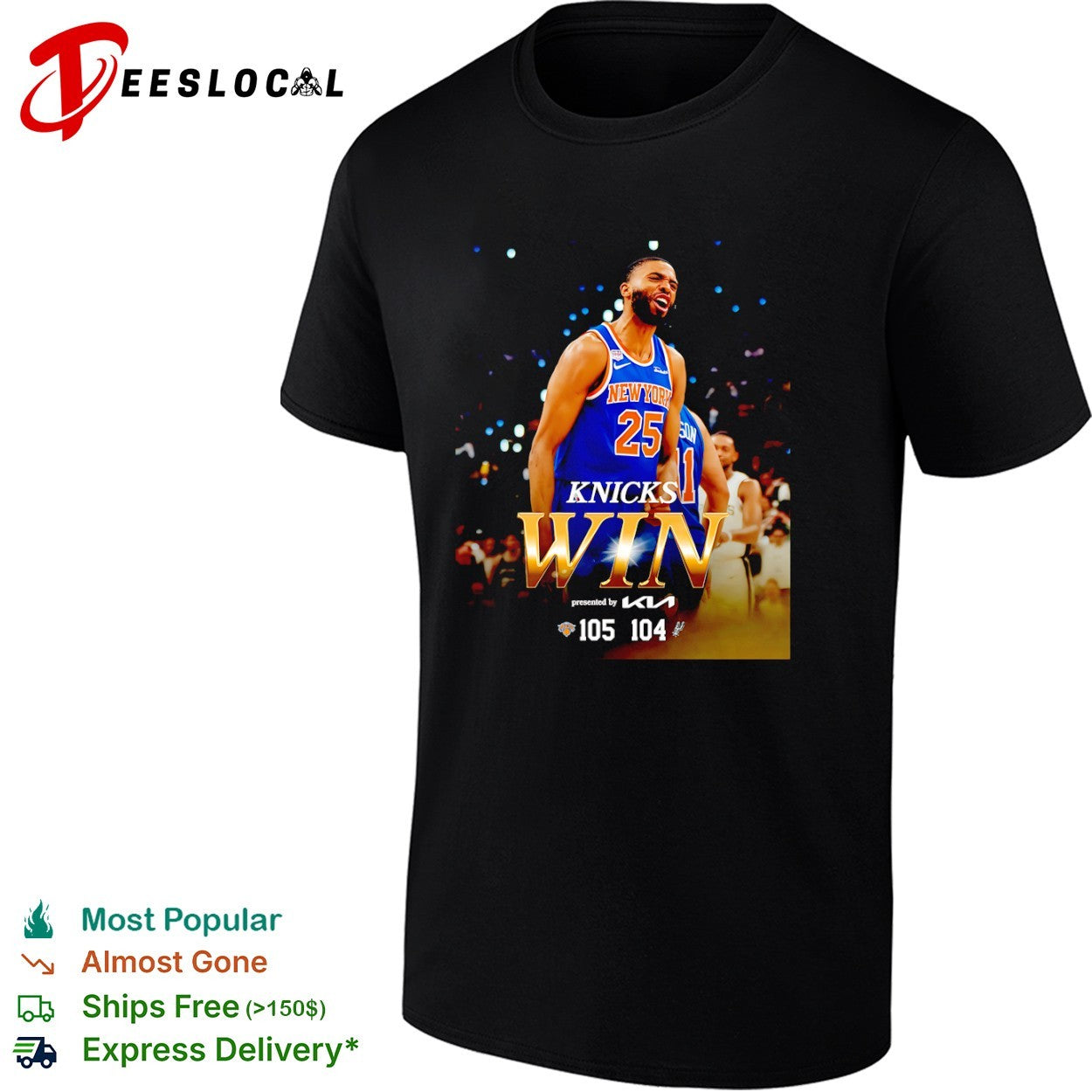 Mikal Bridges New York Knicks NBA Knicks Win 105-104 shirt