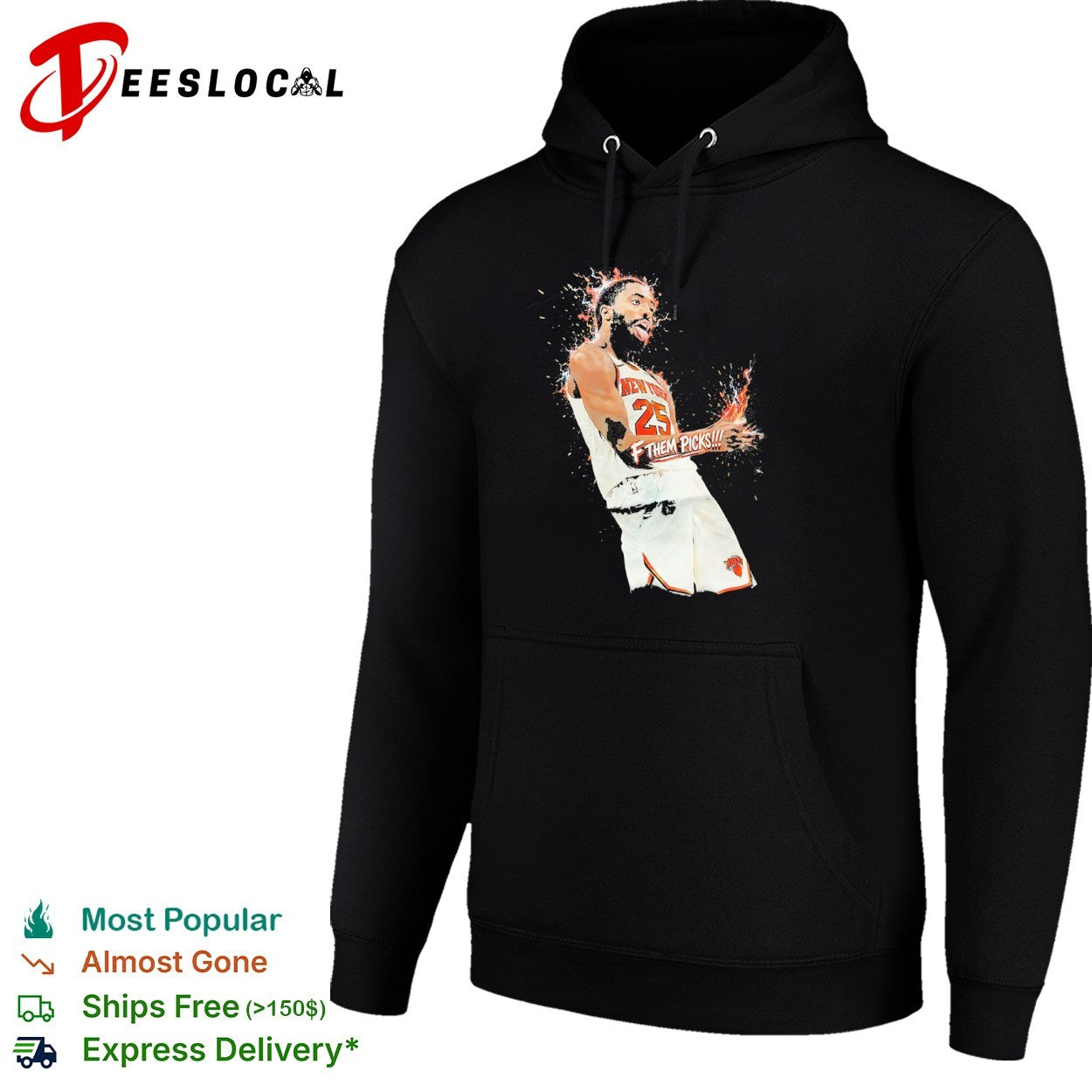 Mikal Bridges New York Knicks NBA portrait shirt