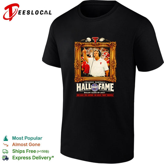 Mike Leach Texas Tech Red Raiders College Football Hall of Fame Ballot shirt