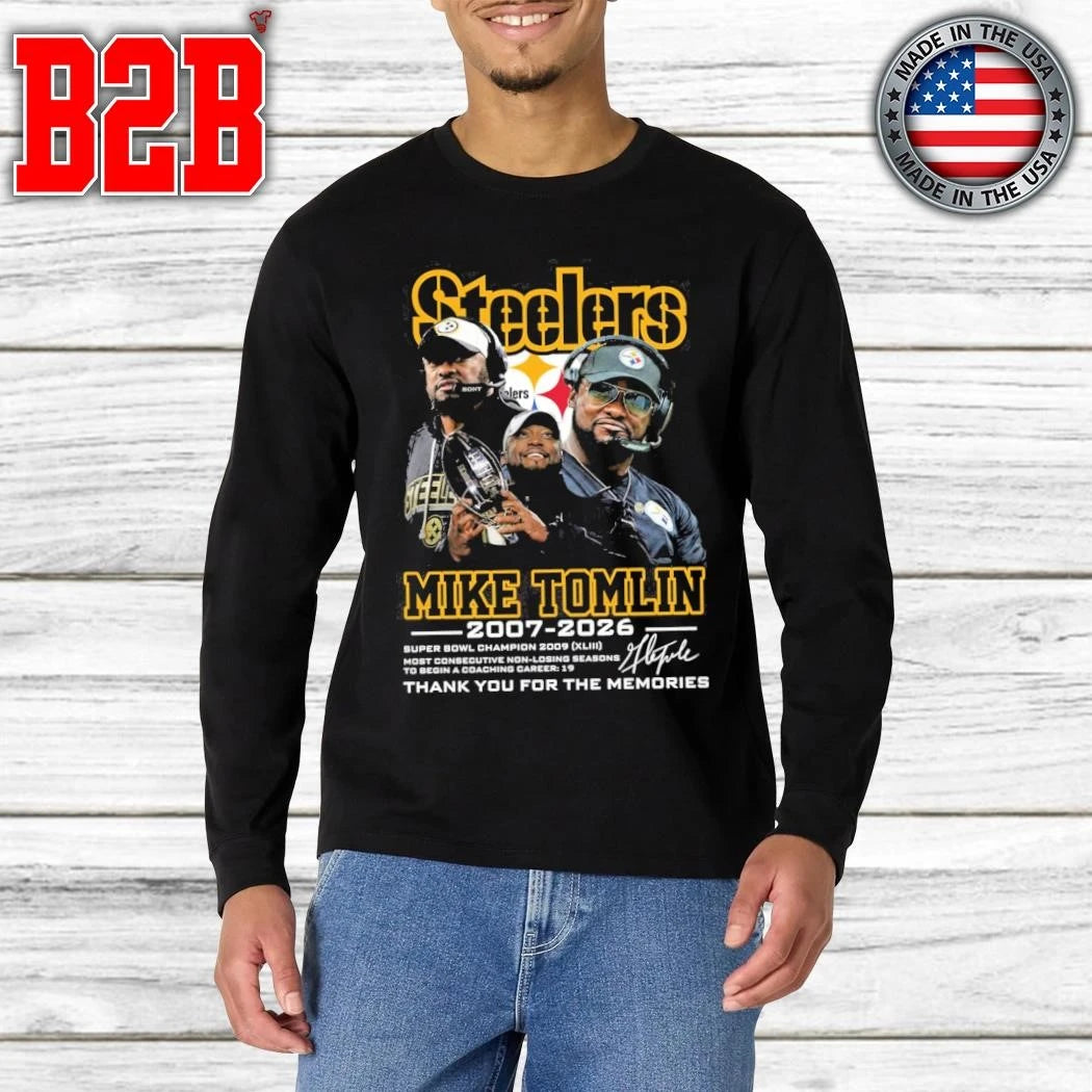 Mike Tomlin Steelers 2007 2026 Thank You For The Memories Shirt