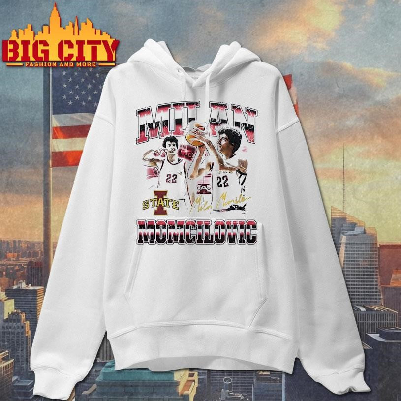 Milan Momcilovic 23 Iowa State Cyclones basketball siganture graphic Shirt