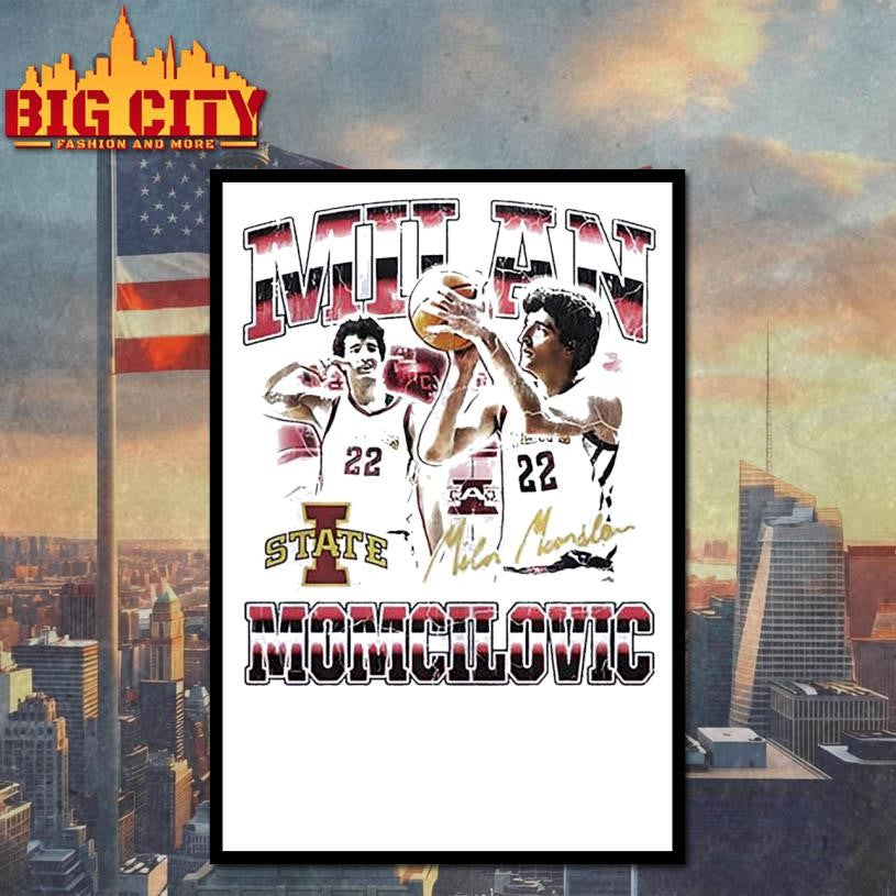 Milan Momcilovic 23 Iowa State Cyclones basketball siganture graphic Shirt