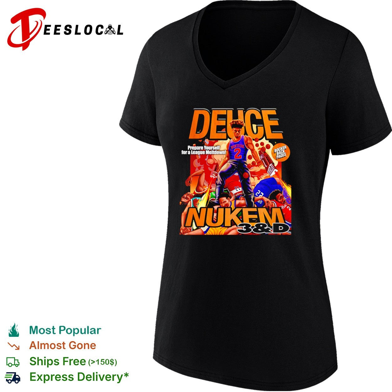 Miles McBride New York Knicks NBA Duke Nukem Deuce Nukem Prepare Yourself shirt