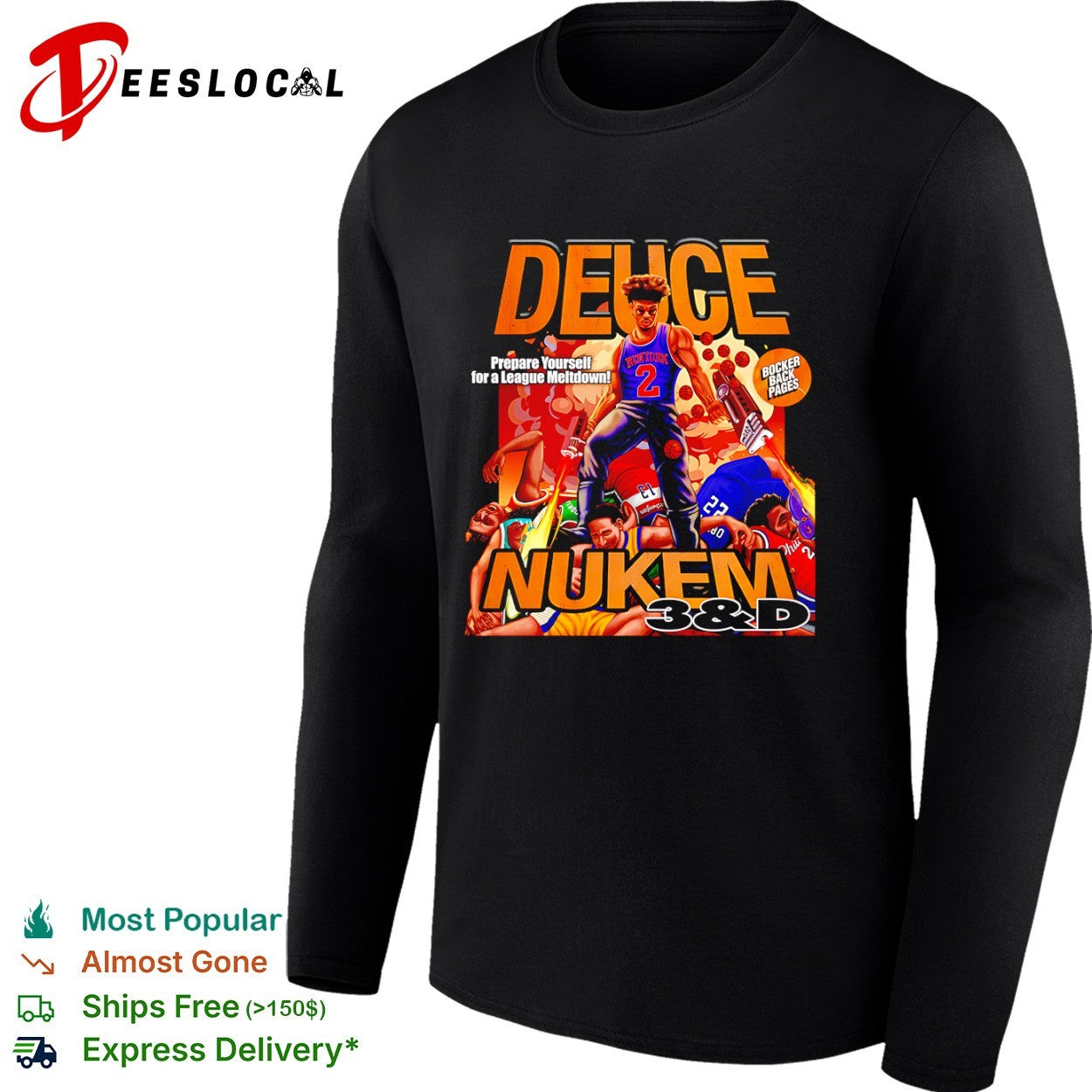 Miles McBride New York Knicks NBA Duke Nukem Deuce Nukem Prepare Yourself shirt