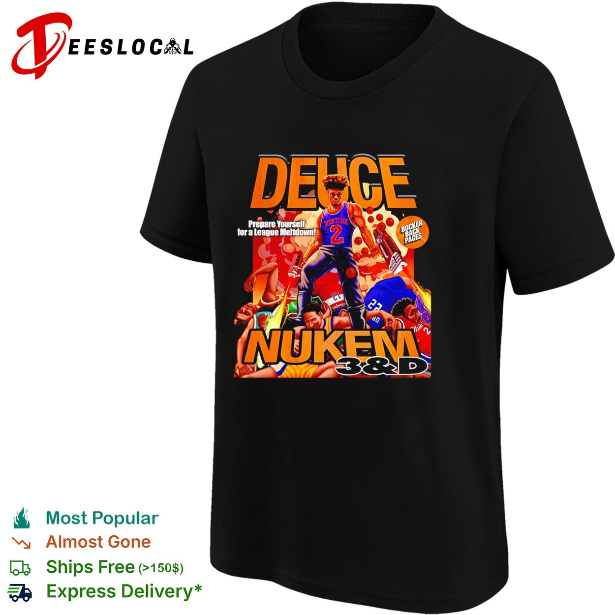 Miles McBride New York Knicks NBA Duke Nukem Deuce Nukem Prepare Yourself shirt
