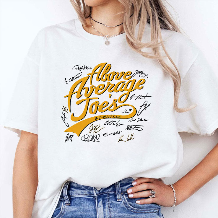 Milwaukee Baseball The Above Average Joes Players Signatures T Shirt