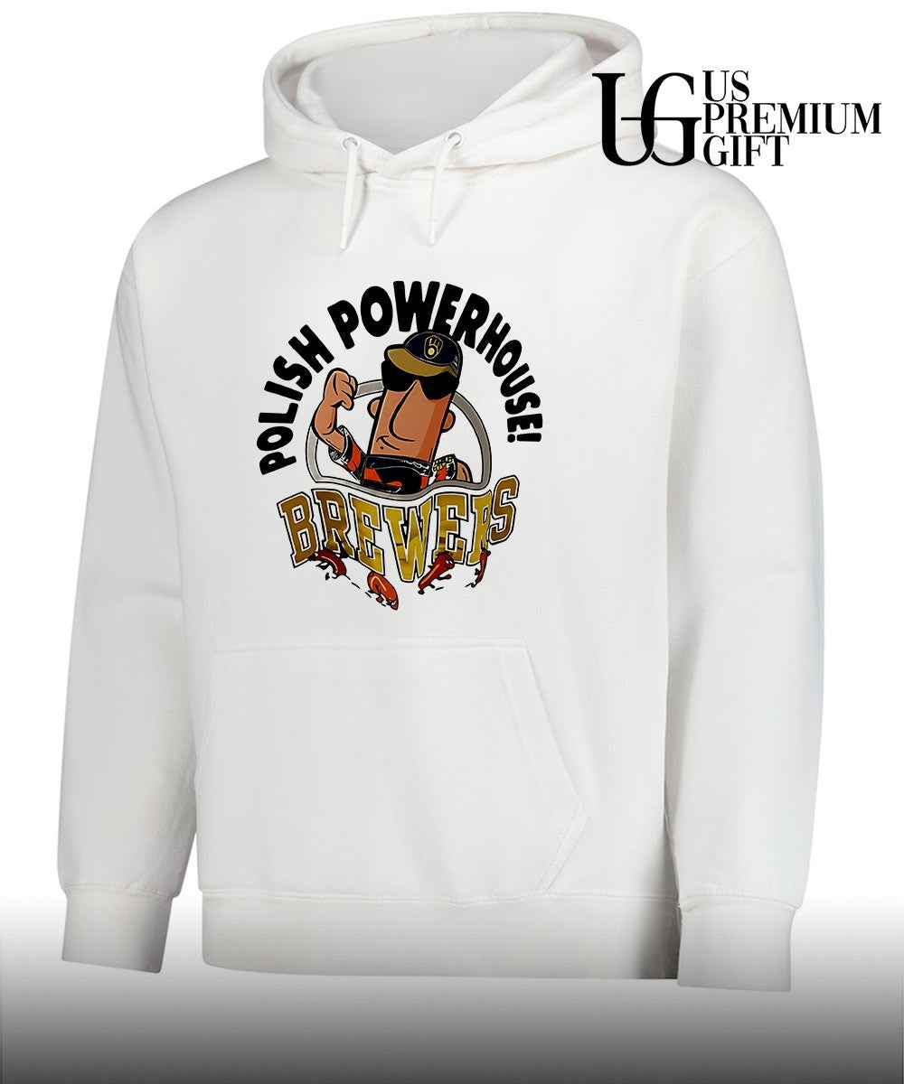 Milwaukee Brewers Polish Powerhouse Sausage Flexing mascot shirt