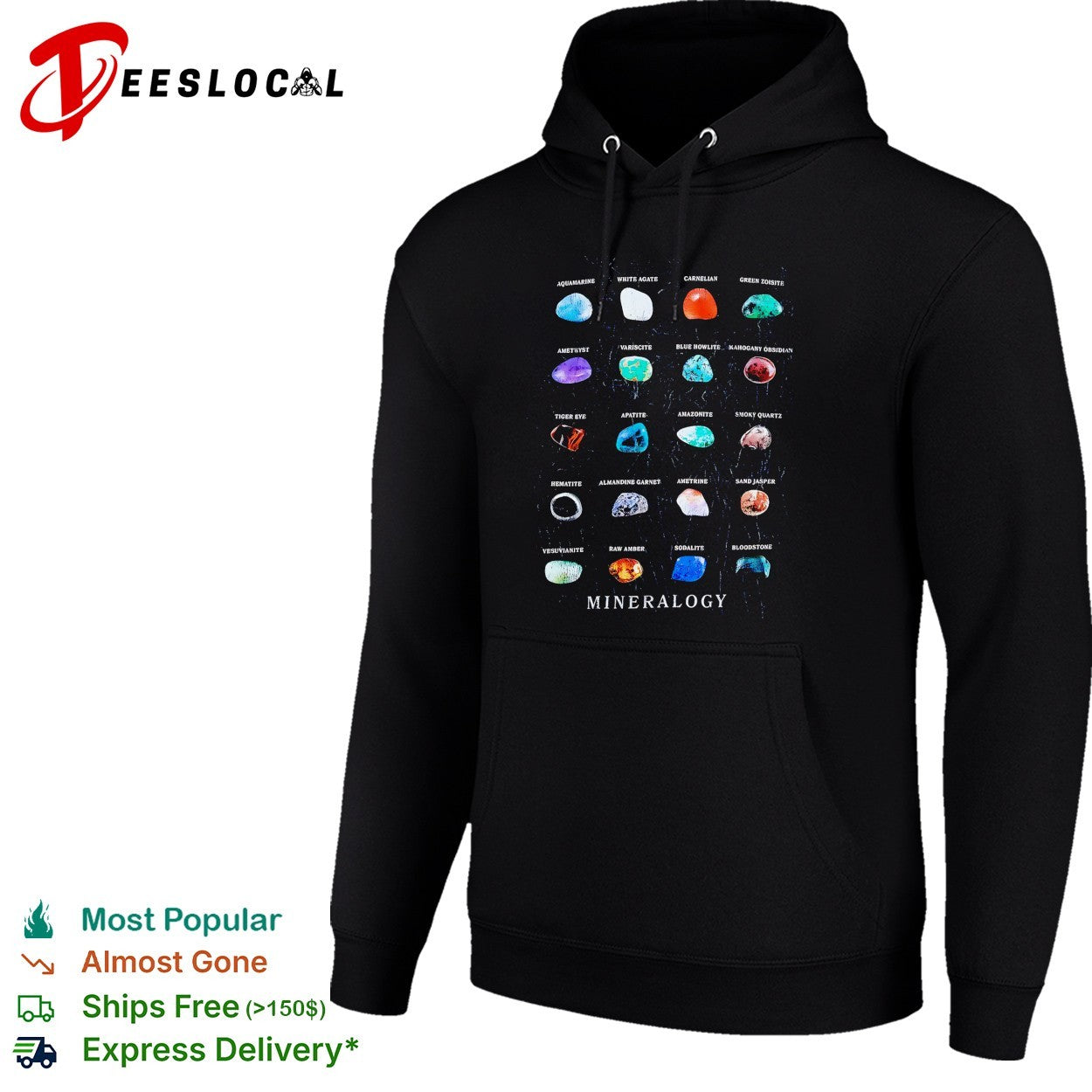 Mineralogy gemstones shirt