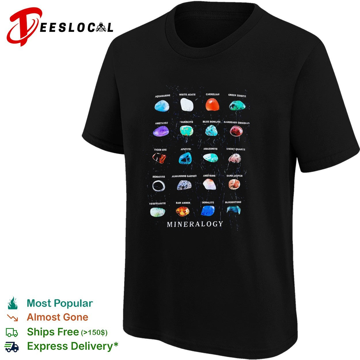 Mineralogy gemstones shirt