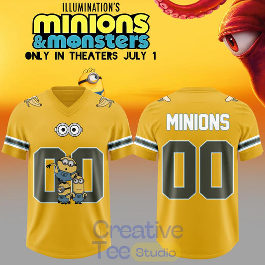 Minions & Monsters Movies Custom Football Jersey