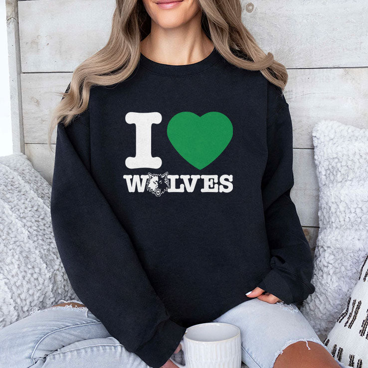 Minnesota Timberwolves I Heart Wolves T Shirt