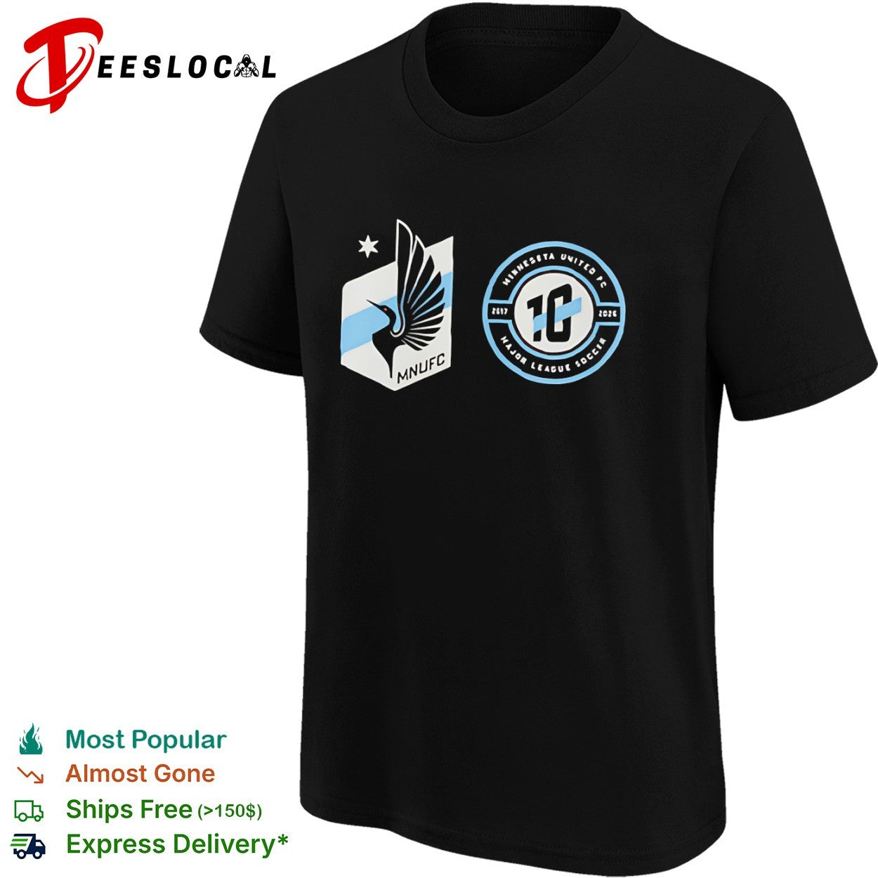 Minnesota United FC 10 Year Anniversary 2017 2026 Major League Soccer MNUFC shirt