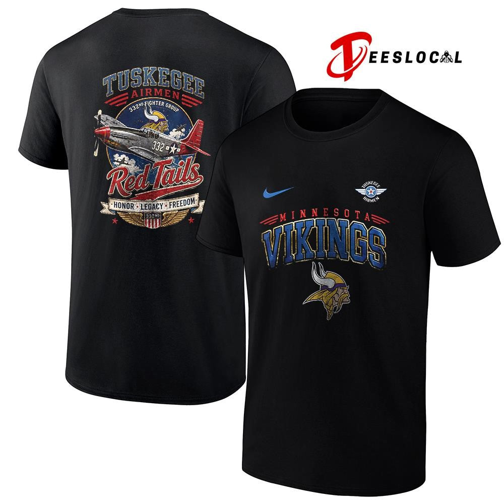 Minnesota Vikings Tuskegee Airmen Red Tails honor legacy freedom shirt