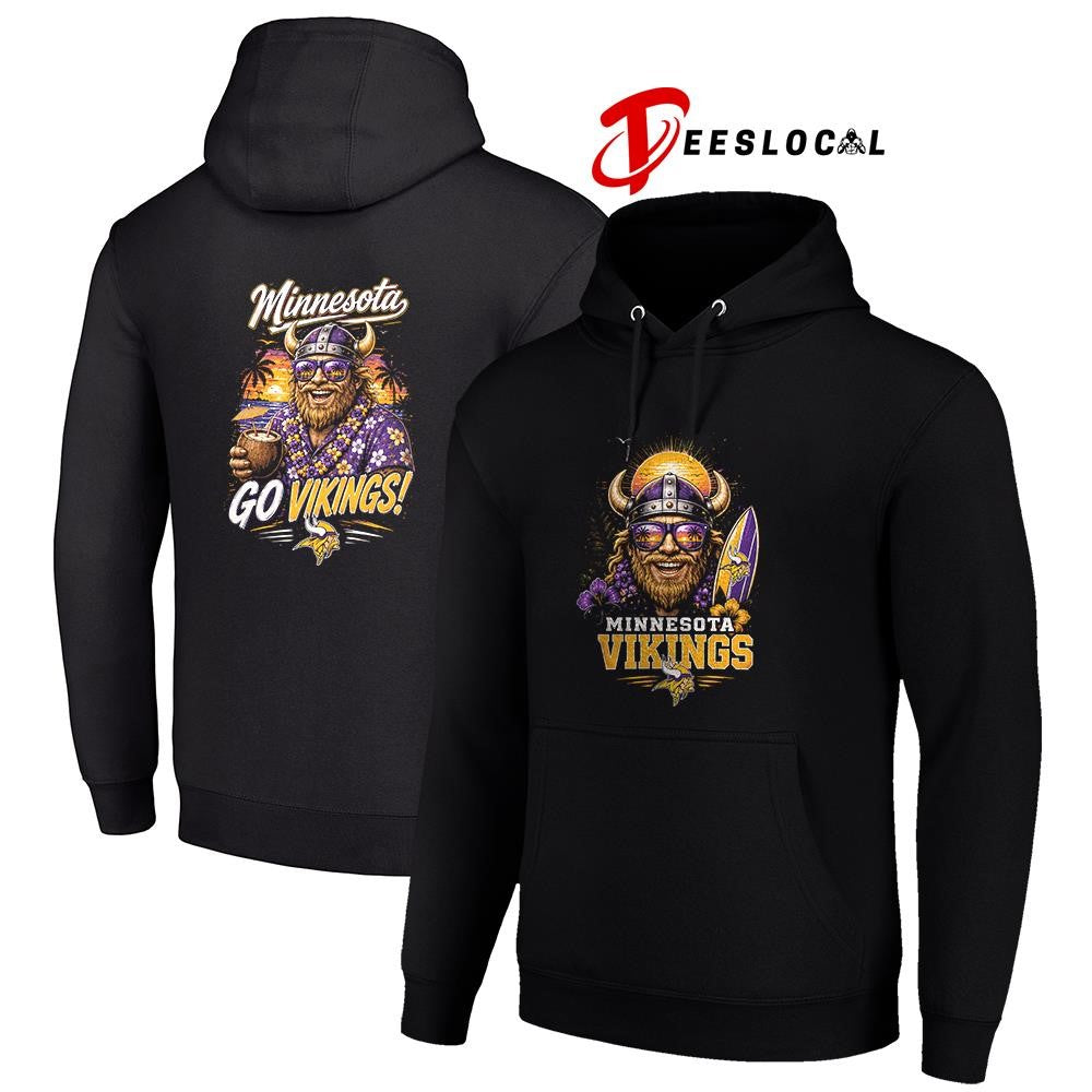 Minnesota Vikings tropical mascot graphic shirt