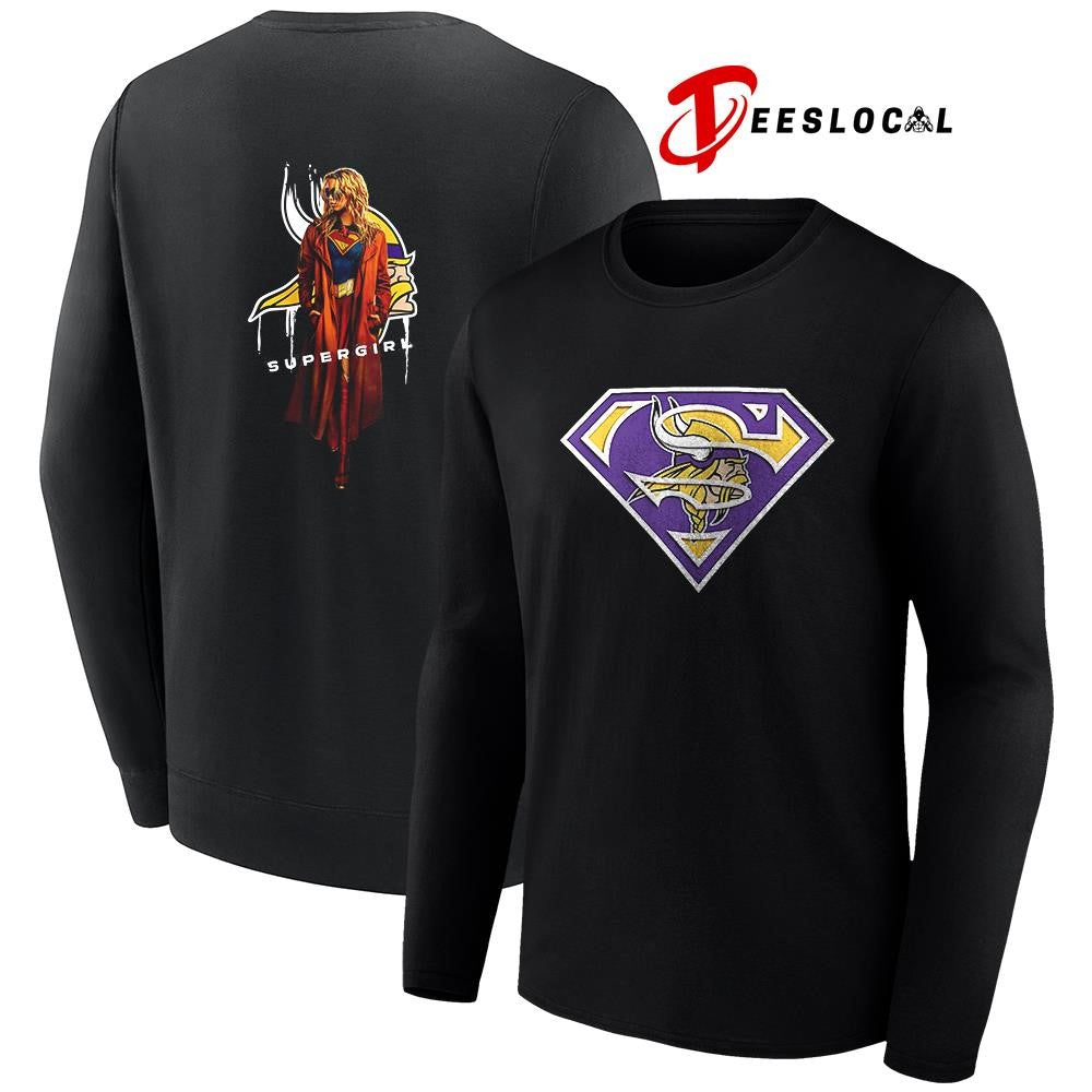 Minnesota Vikings x Supergirl graphic shirt