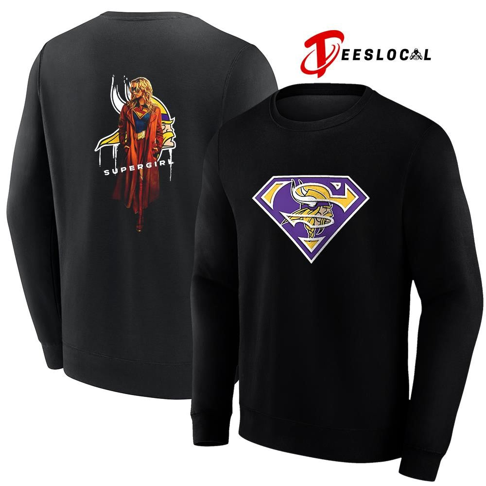 Minnesota Vikings x Supergirl graphic shirt