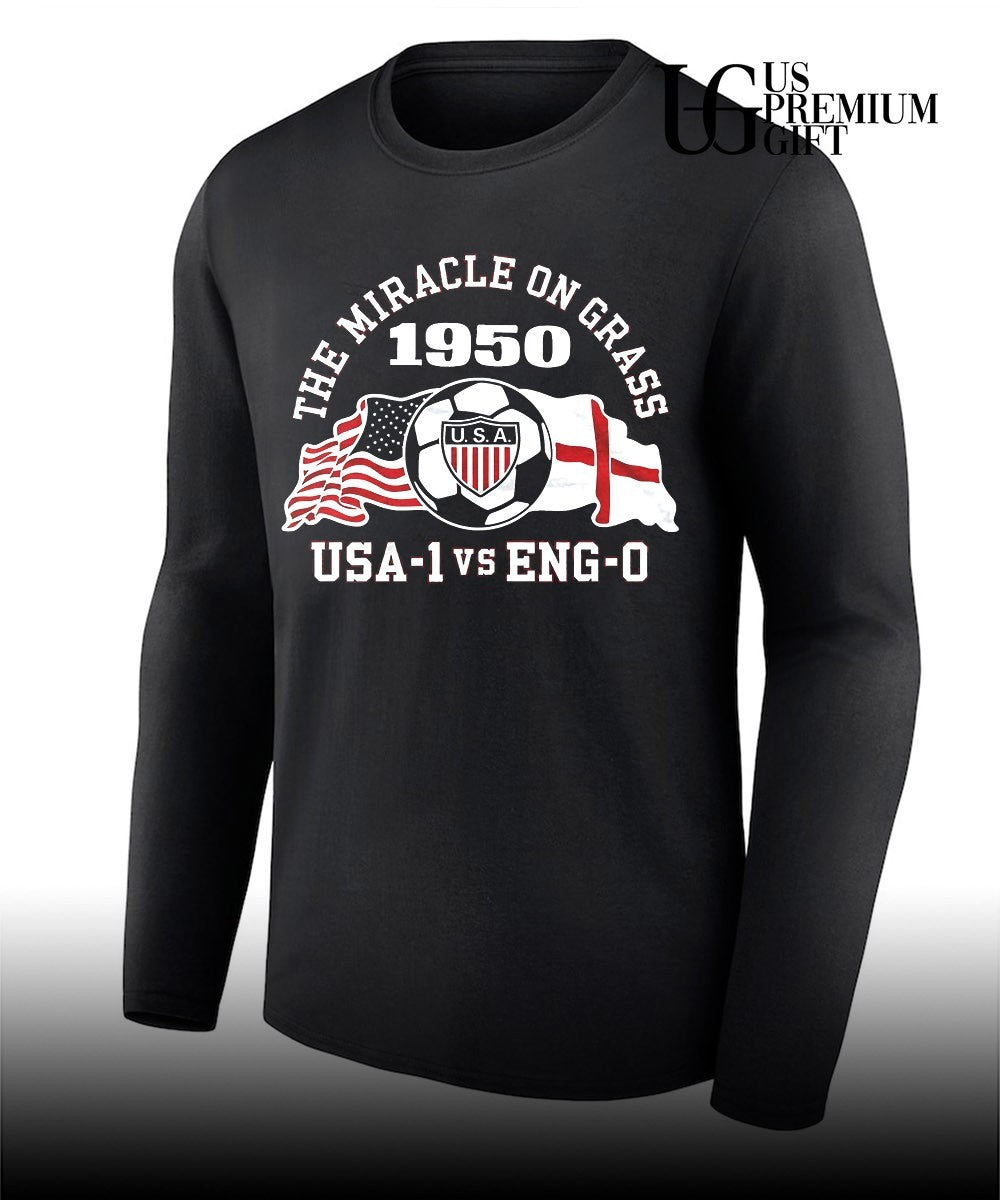 Miracle on Grass 1950 USA-1 vs ENG-0 flag shirt