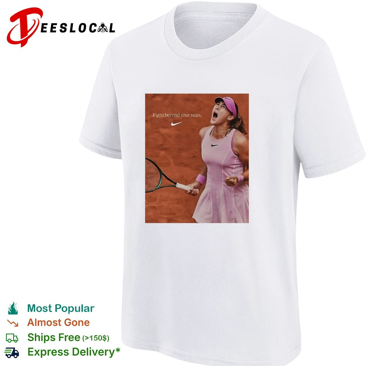 Mirra Andreeva Nike Fight beyond your years tennis player shirt