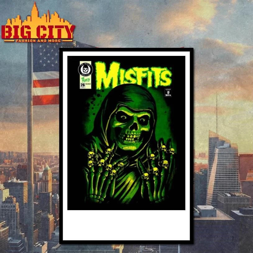 Misfits X Yesterdays WonderCon Anaheim 2026 Exclusives Emerald Hell Art Poster Shirt