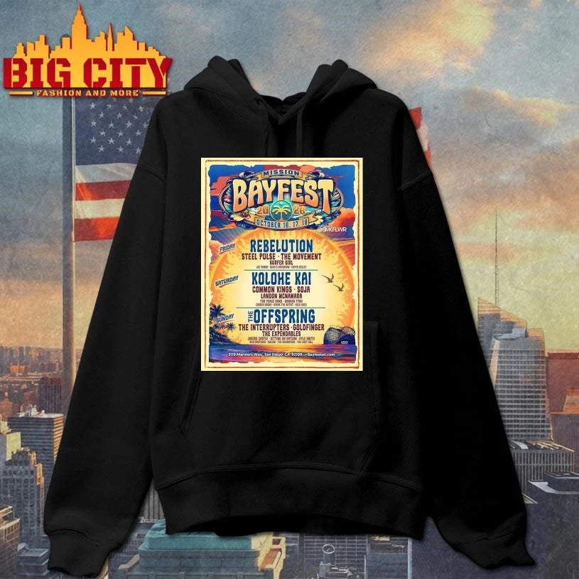Mission Bayfest 2026 Full Lineup In San Diego California At 3119 Mariners Way Poster Shirt