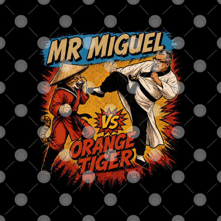 Mistah Miguel Kung Fu Cat Design T Shirt