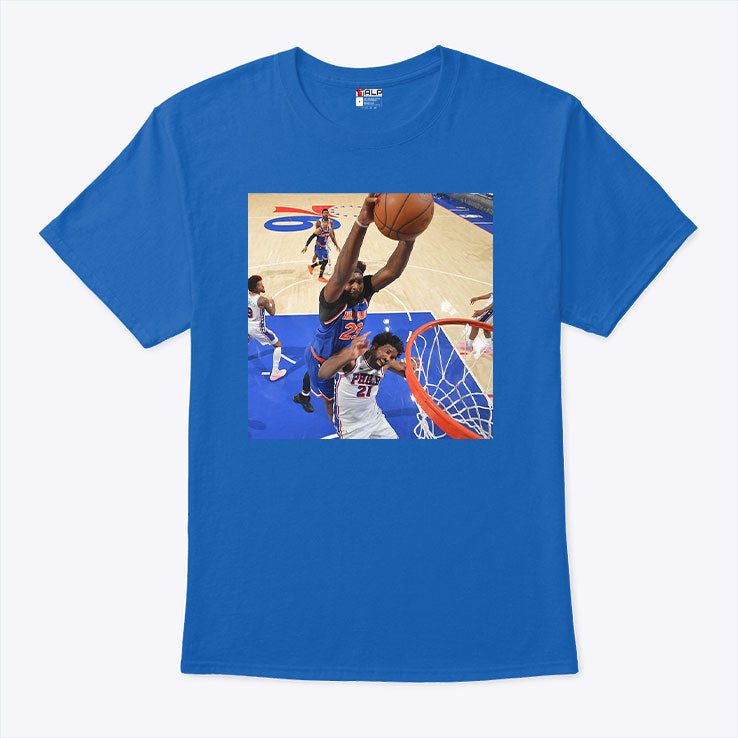 Mitchell Robinson Dunks On Joel Embiid T Shirt
