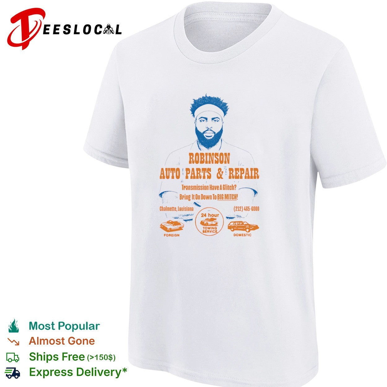 Mitchell Robinson New York Knicks Auto Parts and Repair shirt