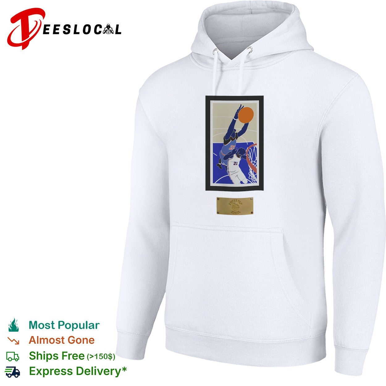 Mitchell Robinson and Joel Embiid New York Knicks Philadelphia 76ers NBA shirt