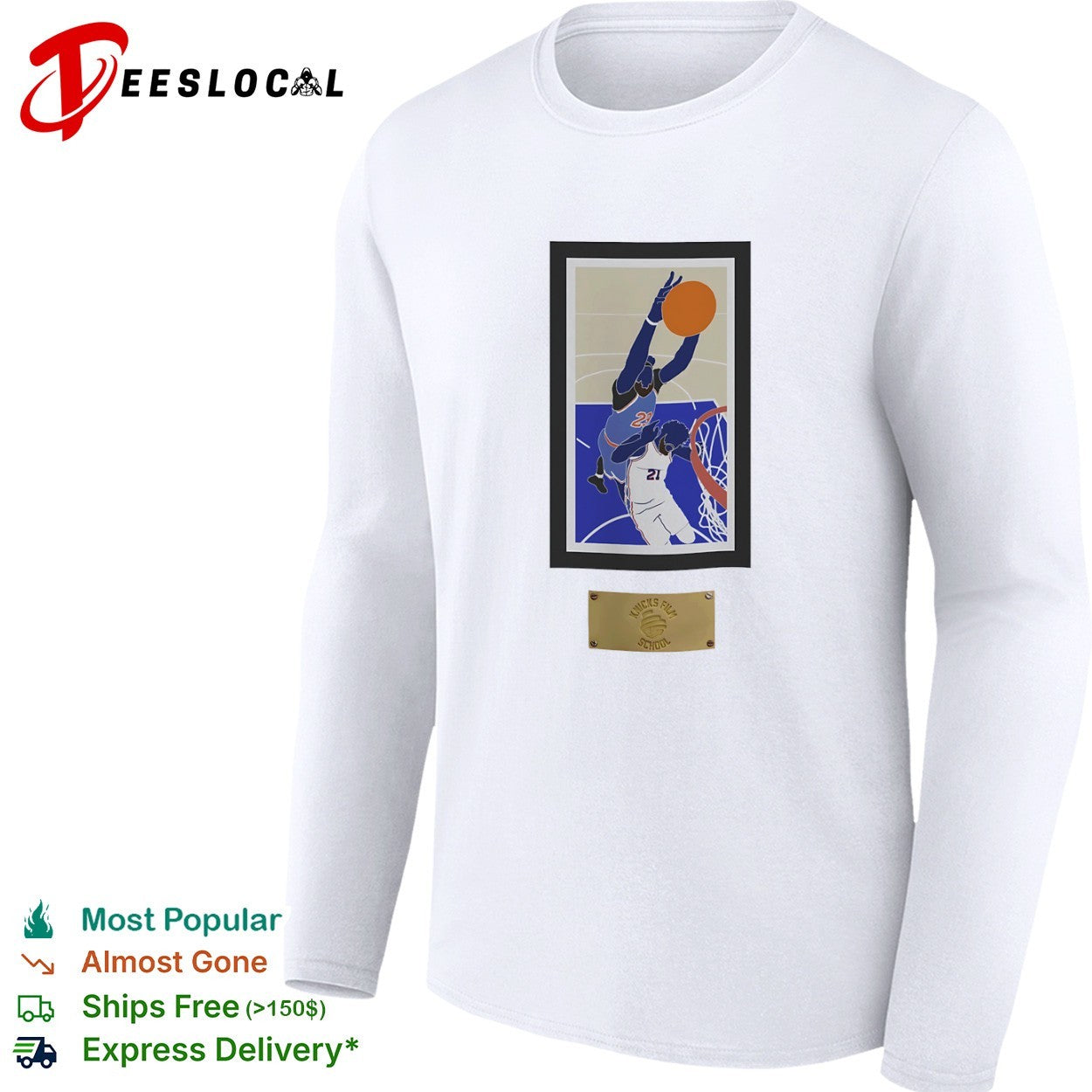Mitchell Robinson and Joel Embiid New York Knicks Philadelphia 76ers NBA shirt