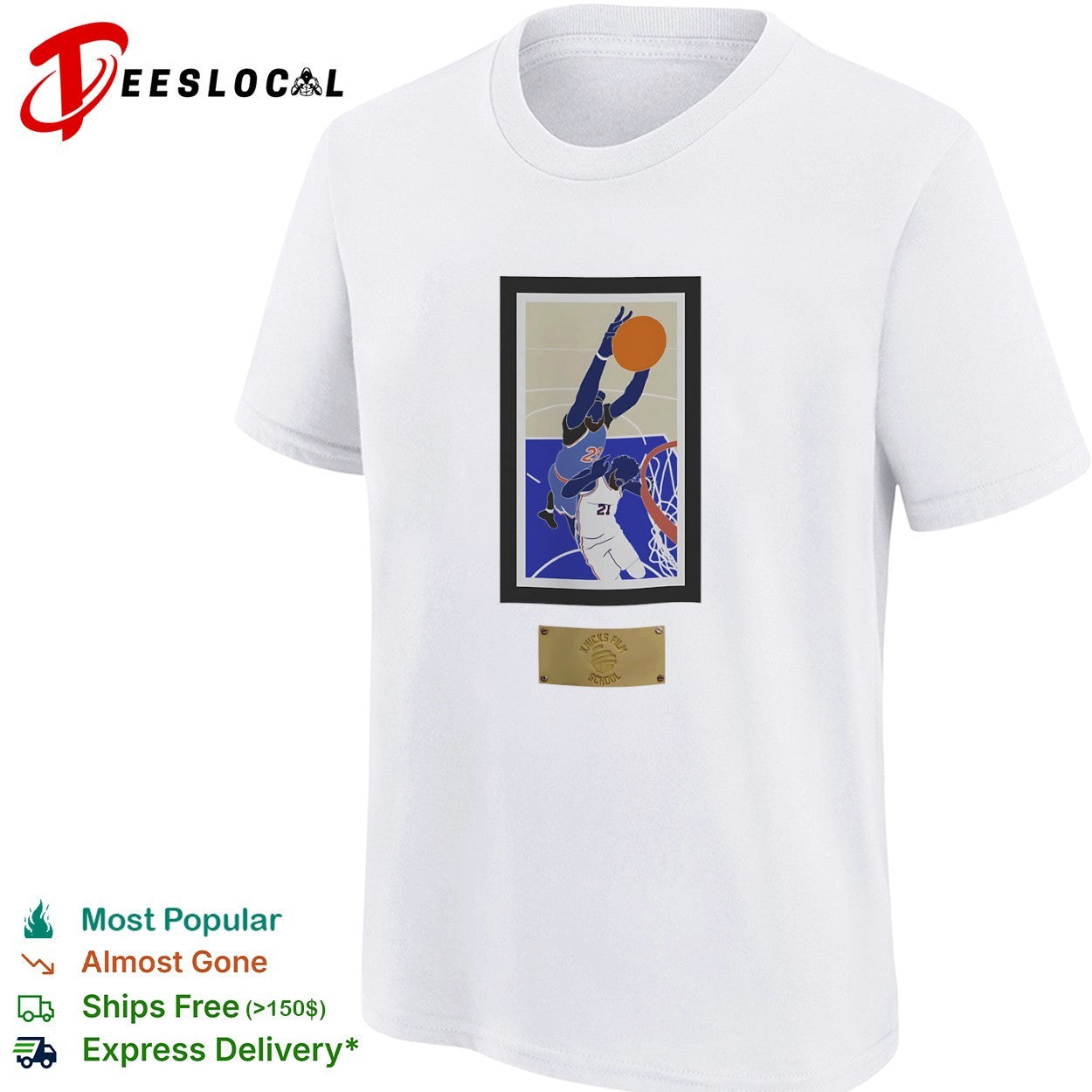 Mitchell Robinson and Joel Embiid New York Knicks Philadelphia 76ers NBA shirt