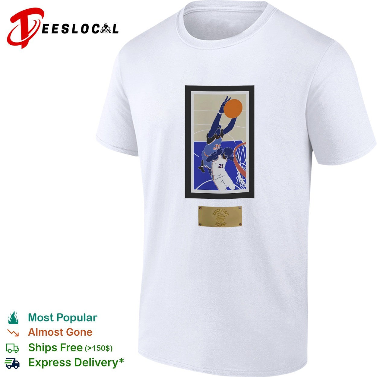 Mitchell Robinson and Joel Embiid New York Knicks Philadelphia 76ers NBA shirt